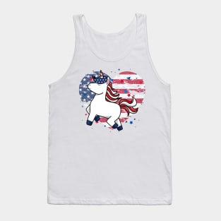 Star-Spangled Magic Patriotic Unicorn Tank Top